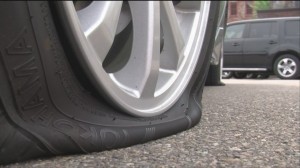 new milford slashed tires criminal mischief